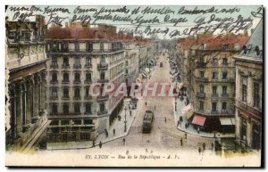 Lyon Old Postcard Rue de la Republique