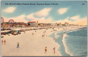 Daytona Beach Florida FL, World's Famous Ocean Beach, Resort, Vacation, Postcard