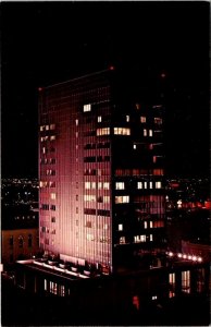 Amarillo, TX Texas  AMARILLO NATIONAL BANK Plaza One Night View VINTAGE Postcard