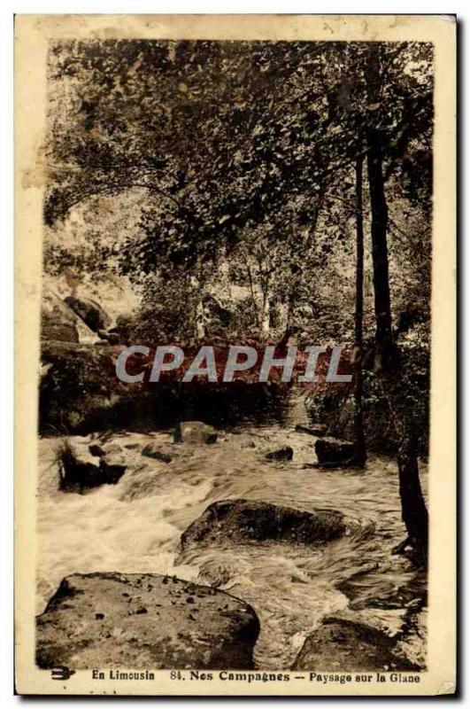 Old Postcard Our Campaigns Landscape on Glane In Limousin
