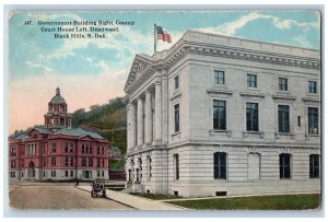 Black Hills South Dakota SD Postcard Government Building County Court House 1910