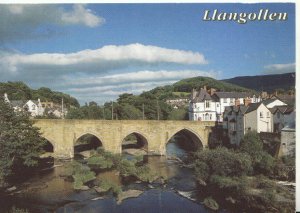 Wales Postcard - River Dee and Bridge - Llangollen - Denbighshire - Ref TZ8615