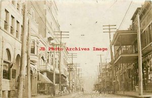 WV, Sisterville, West Virginia, RPPC, Wells Street, Business Section