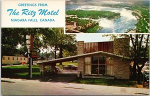 The Ritz Motel Niagara Falls ON Ontario Unused FH Leslie Postcard H6