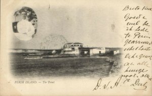 PC CPA YEMEN, PERIM ISLAND, THE POINT, Vintage Postcard (b24664)
