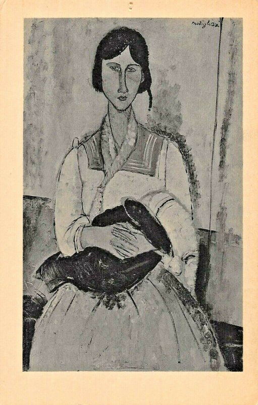 ART INSTITUTE OF CHICAGO~GYPSY WOMAN WITH BABY~BY AMEDEO MODIGLIANI POSTCARD