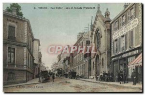 Postcard Old Vienna Rue Victor Hugo and Protestant church