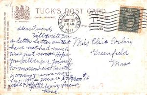 Halloween Raphael Tuck & Sons Publishing 1911 postal marking on front