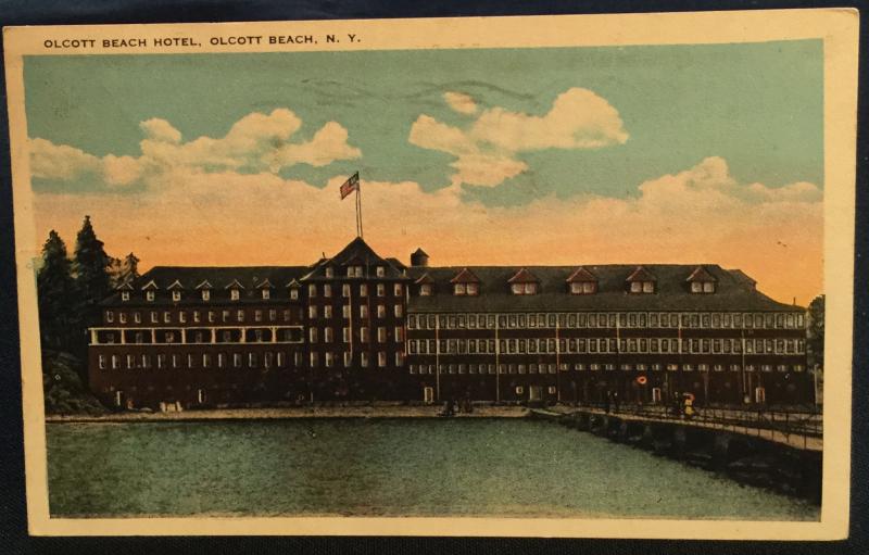 Postcard Used Olcott Beach Hotel Olcott, NY LB