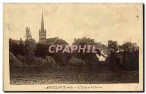 Old Postcard Aiguillon L & # 39eglise and castle