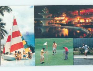 Pre-1980 GOLFING & TENNIS & SAILBOAT & HOTEL West End - Grand Bahamas F6516