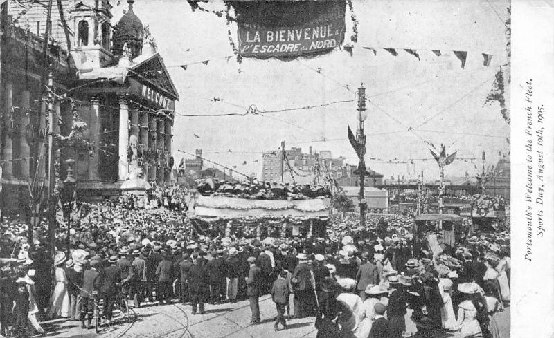 Portsmouth Hampshire UK~Welcome French Fleet~Sports Day~Parade Float~8-10-1905 