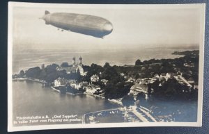 Mint Germany Real Picture Postcard Graf Zeppelin LZ 127 In Flight Over City