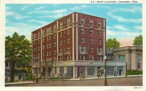 1947 Hotel Lancaster roadside Ohio Welsh News Teich postcard 1744