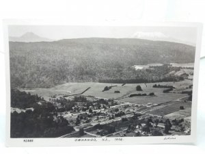 Early Aerial View Owhango New Zealand 1958 Vintage Postcard