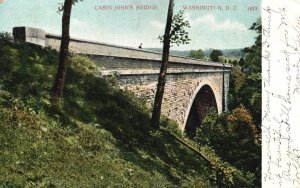 Vintage Postcard Cabin John's Bridge Landmark Washington D.C. A.C. Bosselman Pub