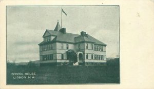 Lisbon  New Hampshire, School House B&W  Undivided Back Postcard Unused