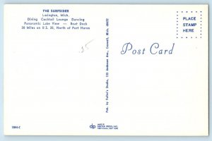 c1960 Lexington Michigan Vintage Postcard The Surfsider Exterior View Building