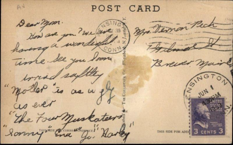 Shelton CT US Post Office Old Postcard