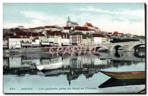 Old Postcard Joigny Vue Generale Taking the edge of the & # 39Yonne