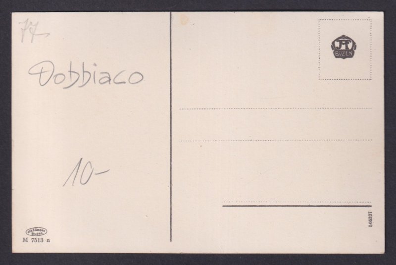 Vintage postcard 1930s Toblach Dobbiaco Pustertal Dolomites South Tyrol Italy