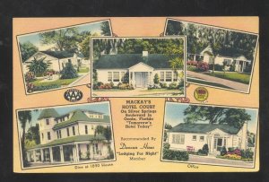 OCALA FLORIDA MACKAY'S HOTEL COURT VINTAGE LINEN ADVERTISING POSTCARD