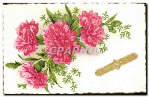Old Postcard Bonne Fete Flowers