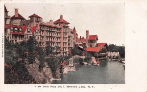 View From Pine Bluff, Mohonk Lake, N.Y., Early Postcard, Used in 1910