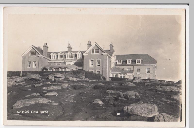 Cornwall; Land's End Hotel RP PPC By 1st & Last House, Unposted, c 1930's 