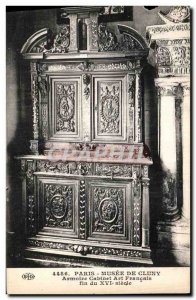 Old Postcard Paris Musee Cluny Wardrobe Cabinet French Art