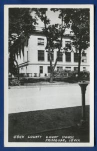 Primghar Iowa ia O'Bien County Court House photo postcard