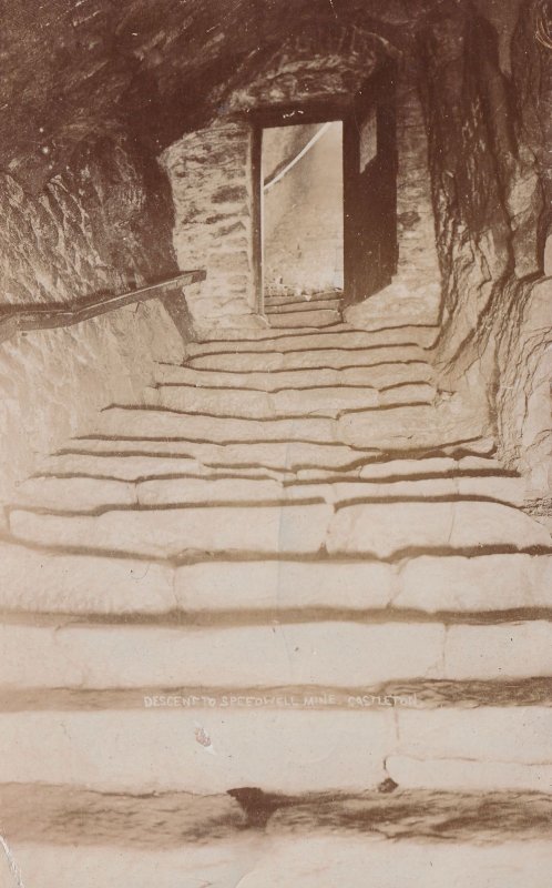 Descent To Speedwell Mine Mining Old Yorkshire RPC Postcard