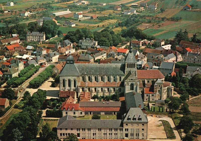 Postcard Basilique De Saint-Benoit-Sur-Loire Vue Aerienne Prise Du Sud France