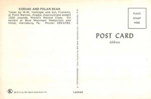 Harrisburg Pennsylvania Kodiak Polar Bear Ladies Vintage Postcard K107159