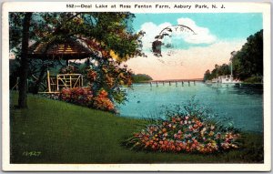 1923 Deal Lake At Ross Fenton Farm Asbury Park New Jersey NJ Posted Postcard