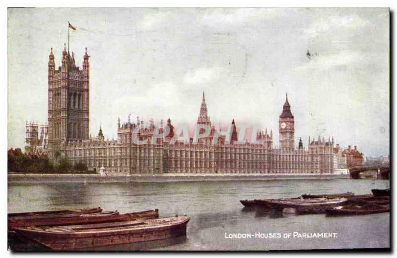 Postcard Old London Houses Of Parliament