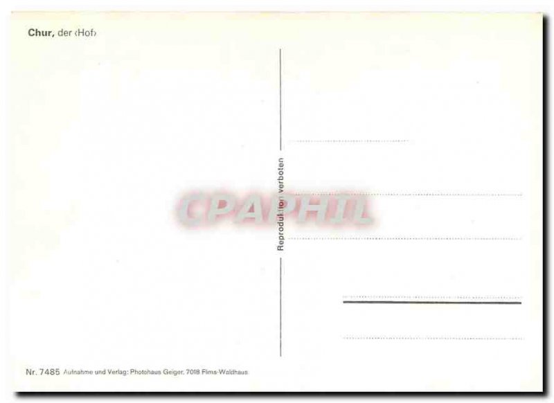 Modern Postcard Chur der Hof