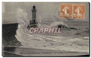 Old Postcard Ile d'Oleron Charente Inferieure Big time the Cotiniere Lighthouse