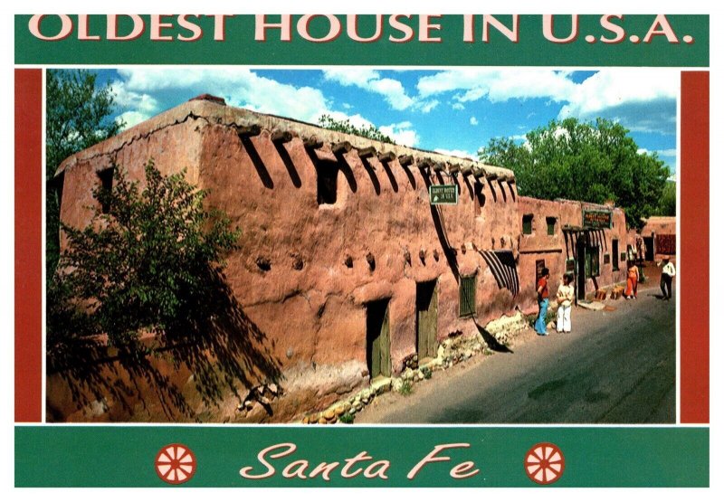 Oldest House Usa Sant Fe New Mexico Southwest Unposted Chrome Postcard United States New