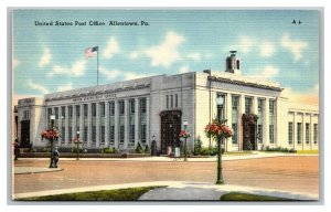 Vintage 1940's Postcard US Post Office Fifth & Hamilton Allentown Pennsylvania
