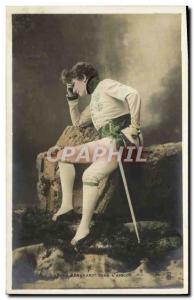 Old Postcard Fancy Sarah Bernhardt L & # 39aiglon