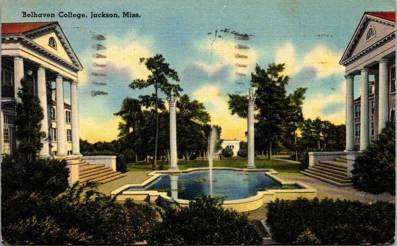 Postcard Jackson MS - Belhaven College - VINTAGE - MISSISSIPPI