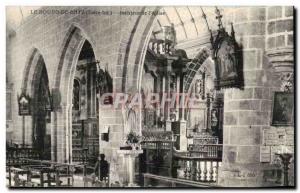 Old Postcard Bourg en Batz Interior of & # 39eglise