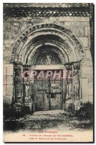 Old Postcard The Porch Pyrenees Church of Valcabrere near St Bertrand de Comm...