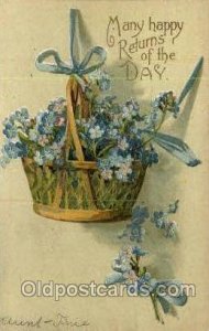 Artist Ellen Clapsaddle, Happy Easter 1908 writing bottom edge, postal used 1908