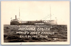 K39/ Long Beach California Postcard RPPC 30s Johanna Smith Gambling Ship125