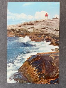 Breakers At Peggy's Cove Nova Scotia Canada Chrome Postcard H1260083259