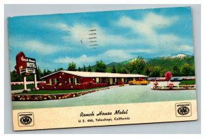 Vintage 1958 Advertising Postcard - Ranch House Motel Tehachapi California