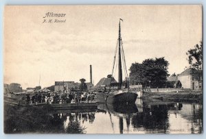 Alkmaar North Holland Netherlands Postcard N.H. Kanaal c1905 Unposted Antique