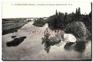 Old Postcard La Roche Posay La Creuse and the Railway Bridge